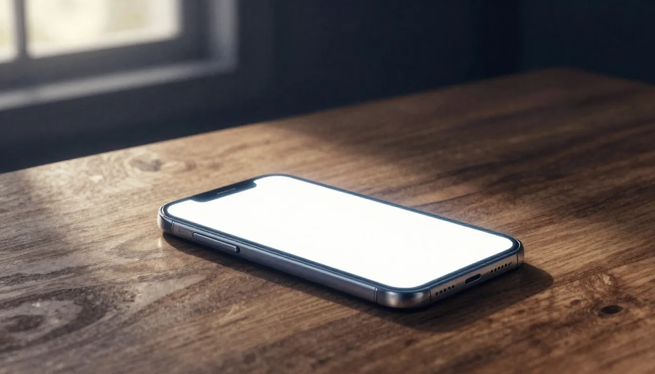 Watercolor style. A glowing smartphone screen lying face dow...