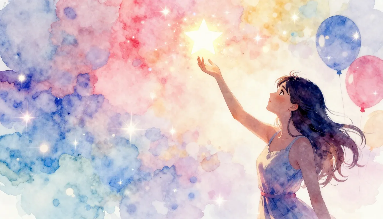 Vibrant watercolor style. Festive birthday background with a...