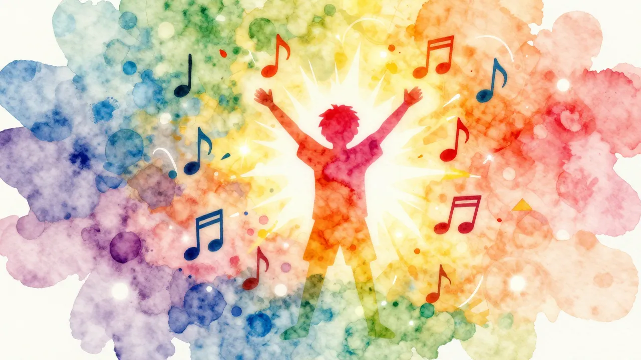 Vibrant watercolor style. A vibrant and abstract artistic il...
