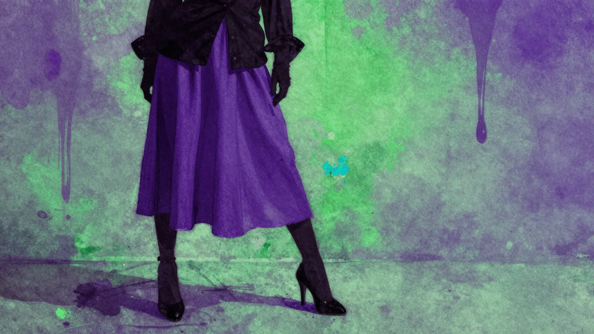 Vibrant watercolor style. Grunge aesthetic album cover, a da...