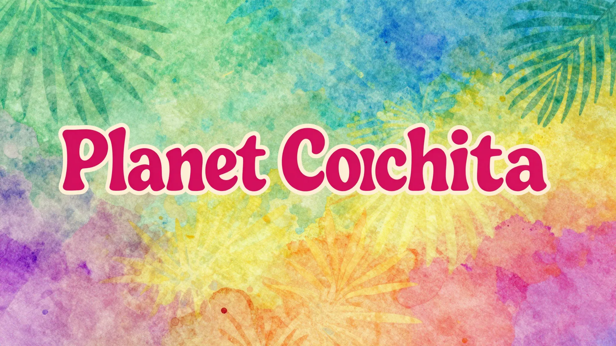 Vibrant watercolor style. Reggae album cover for "Planet Con...