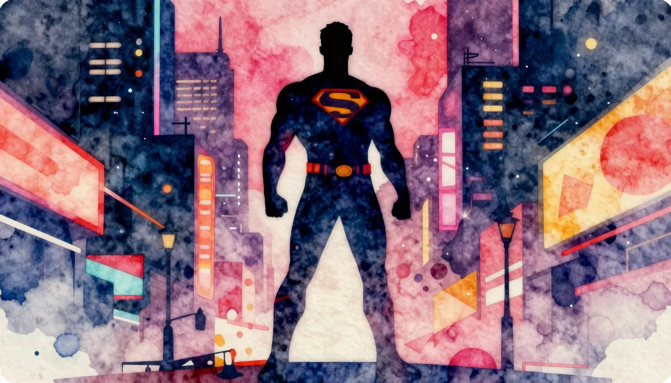 Vibrant watercolor style. Hip-hop album cover, a stylized si...