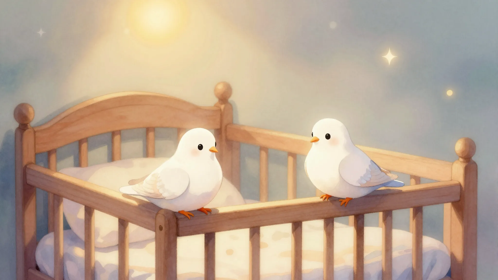 Vibrant watercolor style. A cozy, soft-focus illustration of...