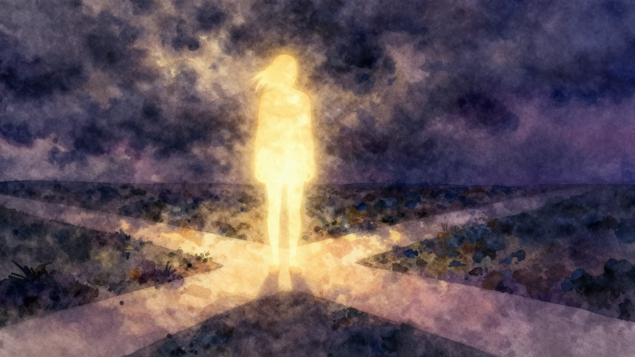 Vibrant watercolor style. Abstract alternative rock album co...