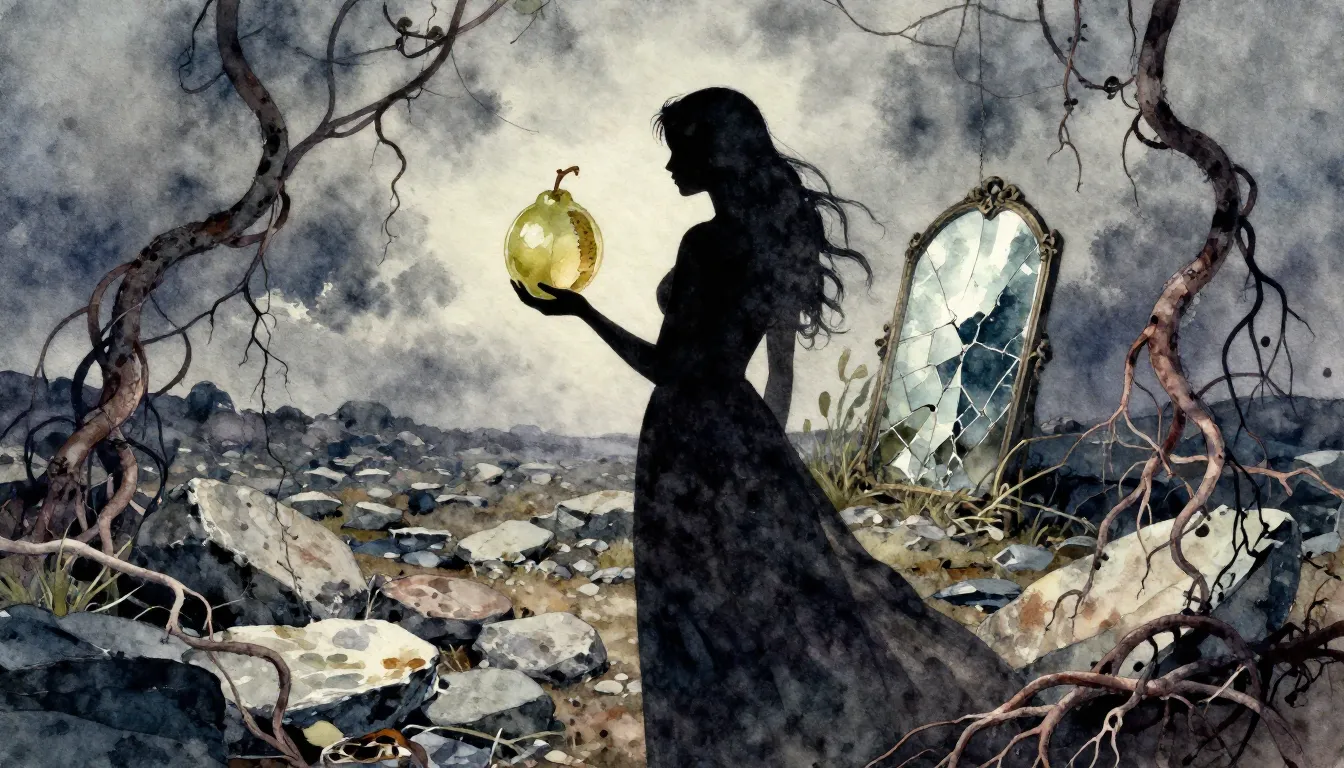 Vibrant watercolor style. Folk music style album cover, a da...