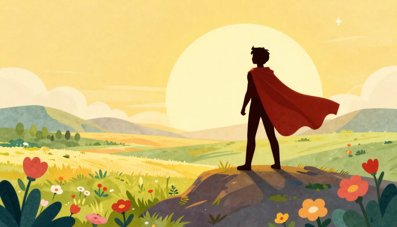 Vibrant watercolor style. Children's book illustration style...