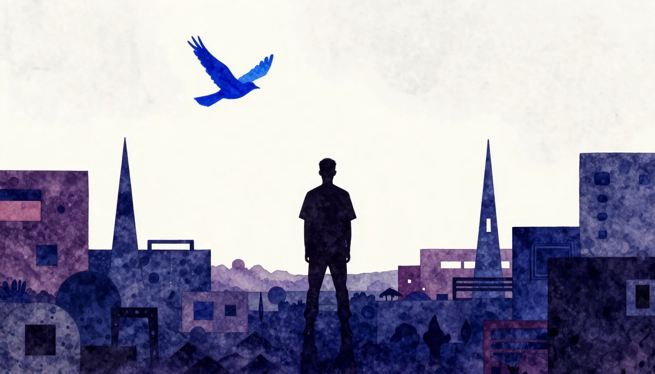 Vibrant watercolor style. Minimalist hip-hop album cover, a ...