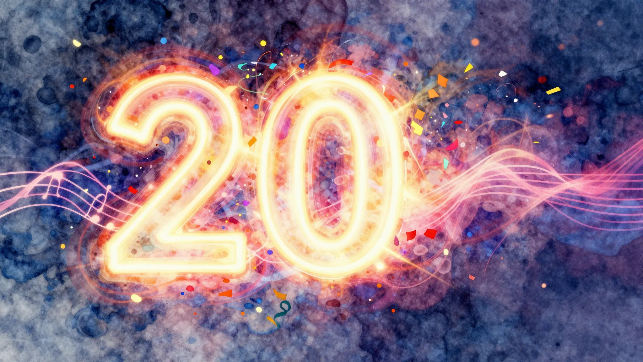 Vibrant watercolor style. A vibrant, abstract dance music al...