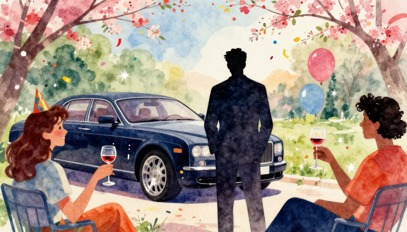 Vibrant watercolor style. Festive birthday celebration scene...