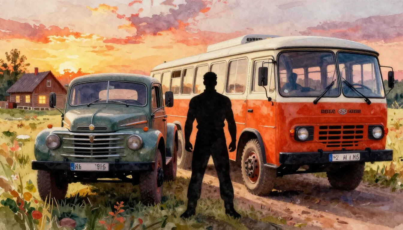 Vibrant watercolor style. A silhouette of a strong man stand...