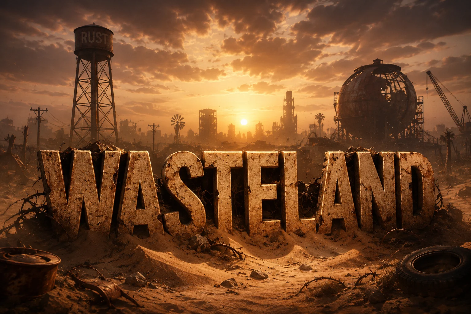 Баннер сервера Rust Wasteland