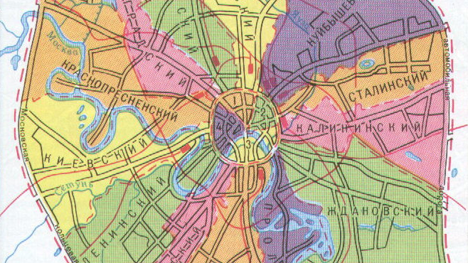 Карта москвы в 1960 году