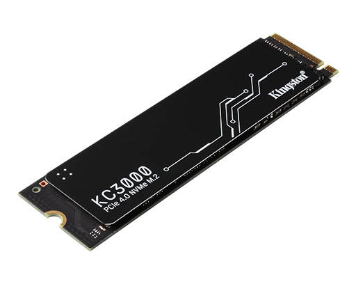 Kingston Твердотельный KC3000 M.2 2280 SKC3000S/512G 512GB Client SSD PCIe 4.0 NVMe, 7000/3900, IOPS 450/900K, MTBF 1.8M, 3D TLC, 400TBW, 0.71DWPD, with Heat Spreader