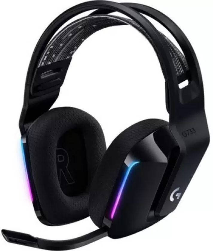 Logitech Наушники с микрофоном G733 Lightspeed черный накладные Radio оголовье