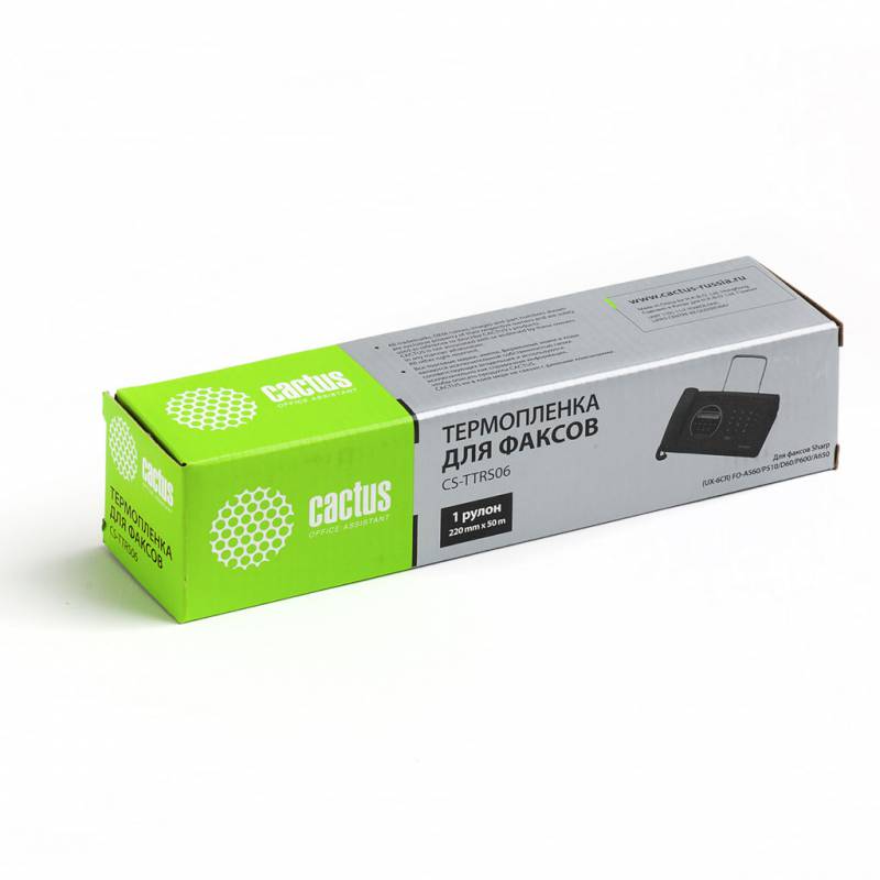 Термопленка Cactus CS-TTRS06 (1шт) 220мм 50м для Sharp (UX-6CR) FO-A560/P510/D60/P600/A650