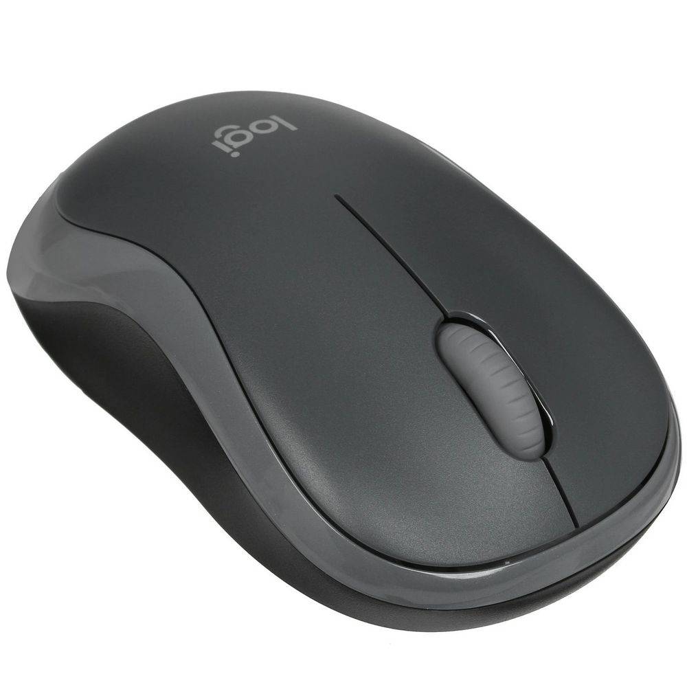 Logitech M186 черный/серый оптическая
