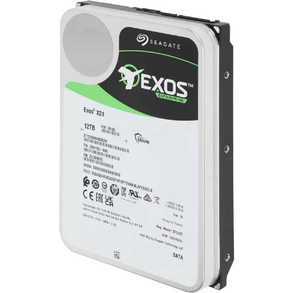 Seagate 12TB Exos X24  {SATA 6Gb/s, 7200 rpm, 512mb buffer, 3.5"}