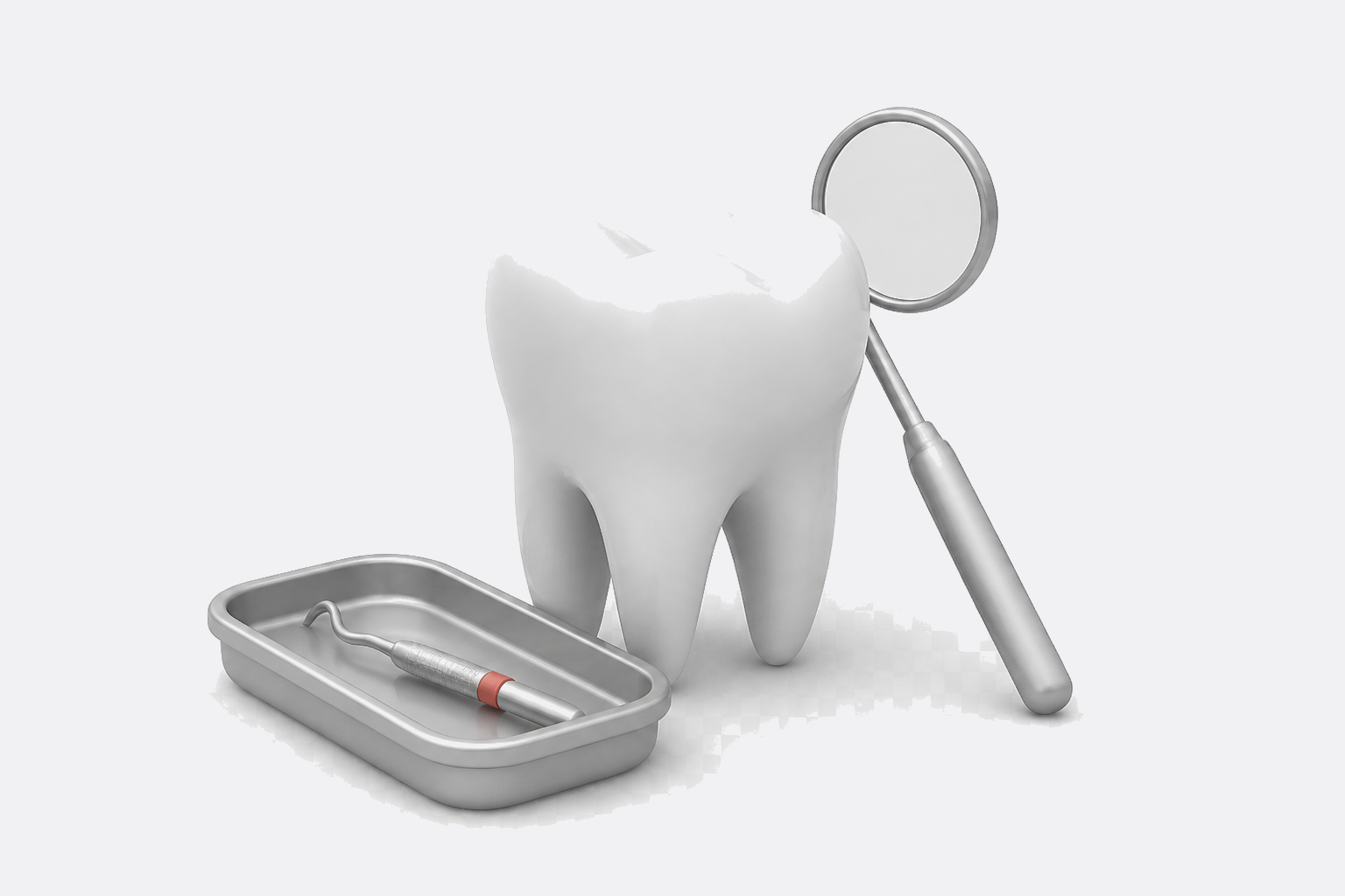 Premium 3D scene of dental office and preventive dentistry