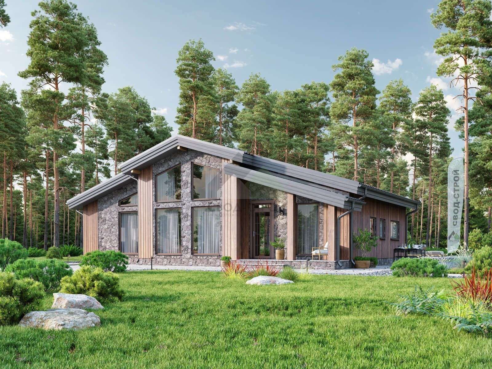 Дом из газобетонных блоков С-146 ГБ «Апрель»