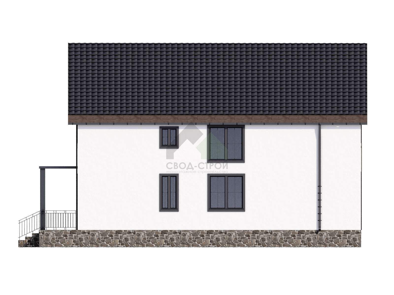 Дом из газобетонных блоков С-211 ГБ «Лето»