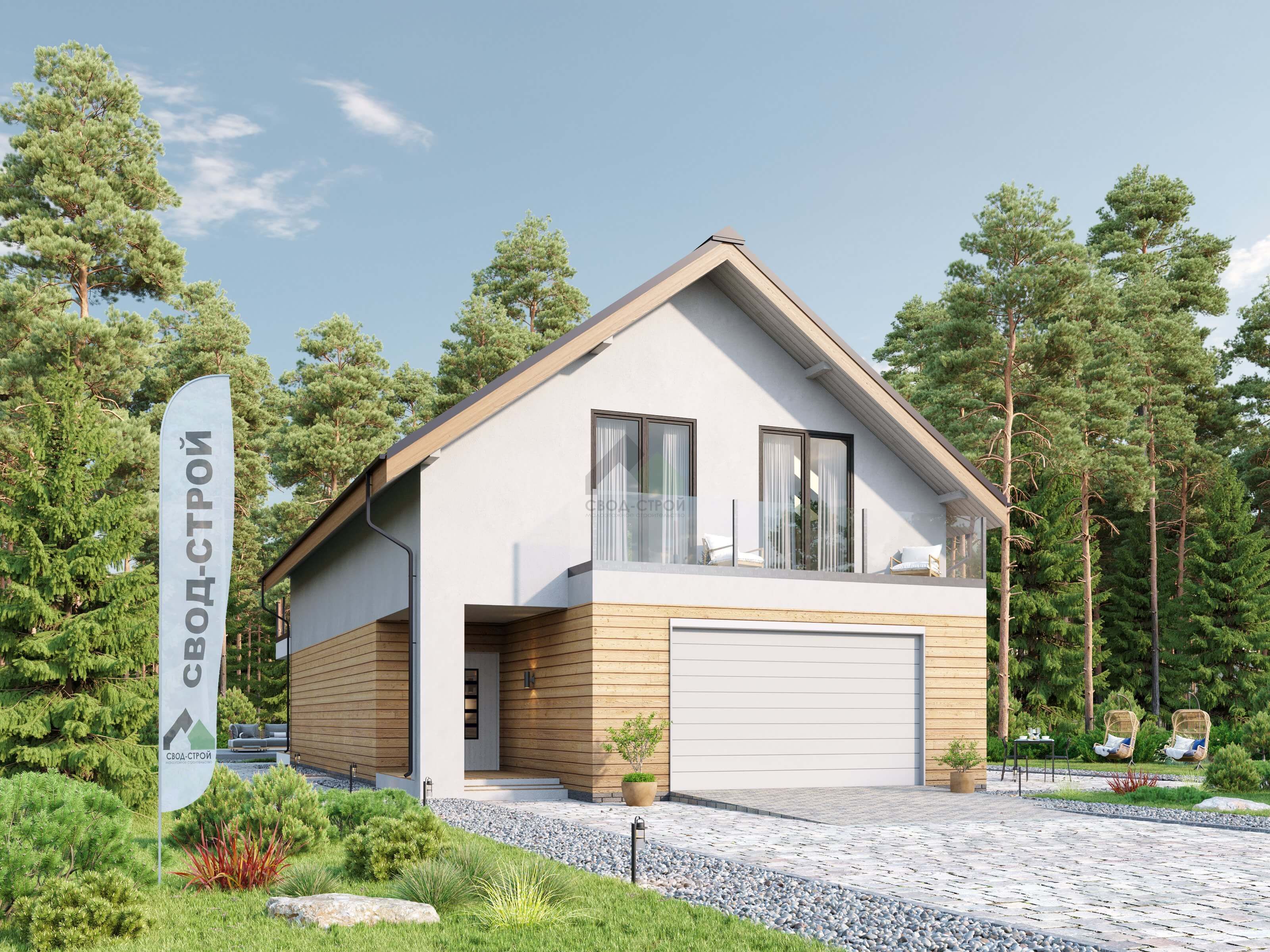 Дом с гаражом С-340 ГБ «Нео»