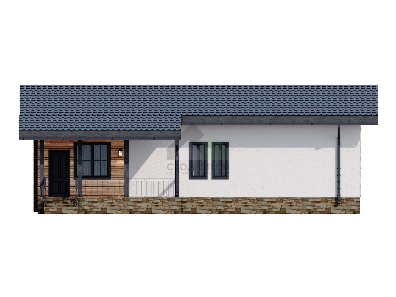 Дом из газобетонных блоков С-135 ГБ «Афродита»