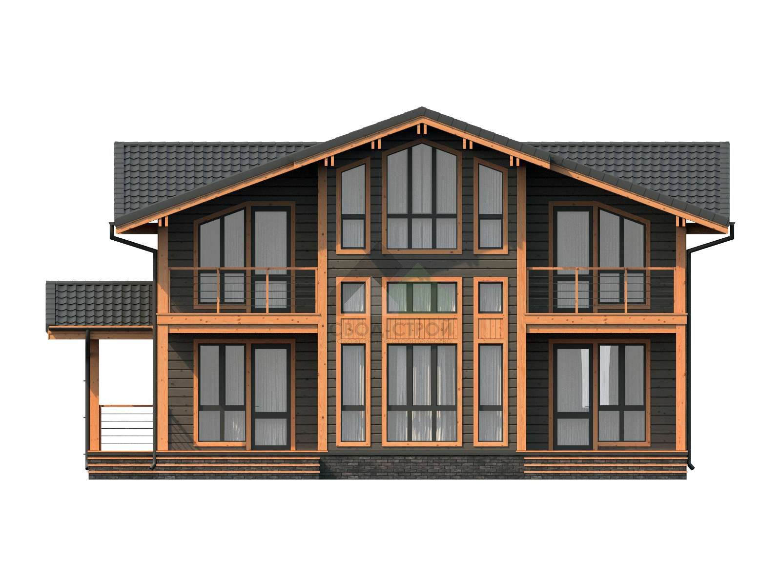 Коттедж каркасный С-234 КР «Ретро»