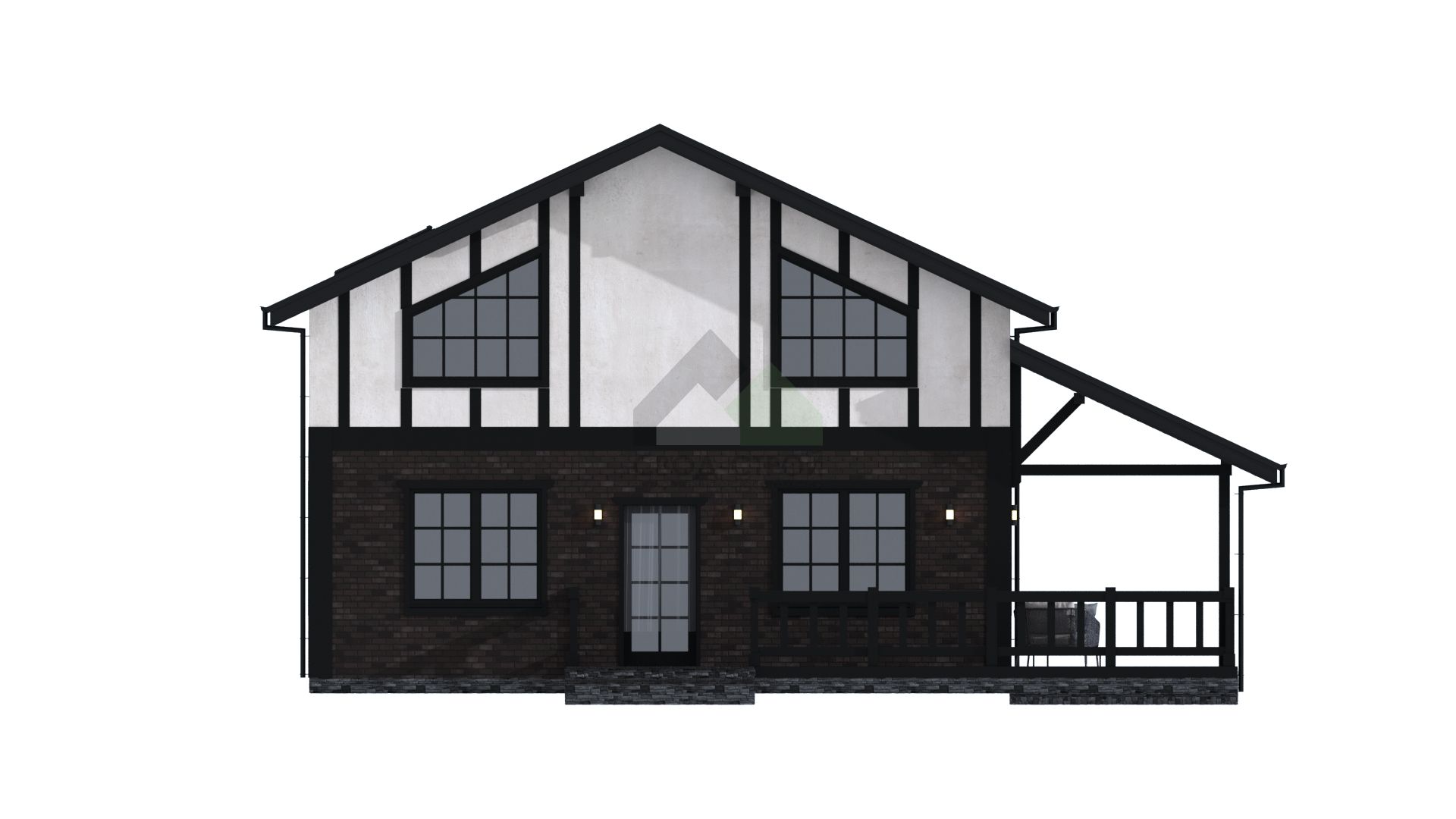 Дом из газобетонных блоков С-212 ГБ «Белл»