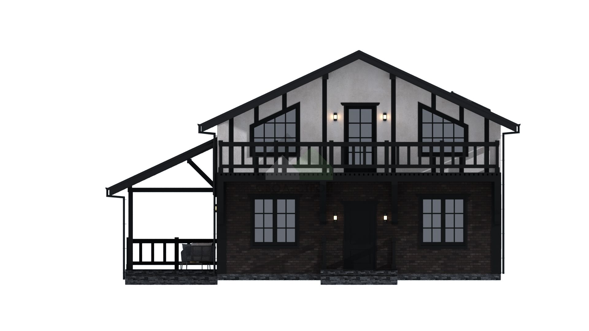 Дом из газобетонных блоков С-212 ГБ «Белл»