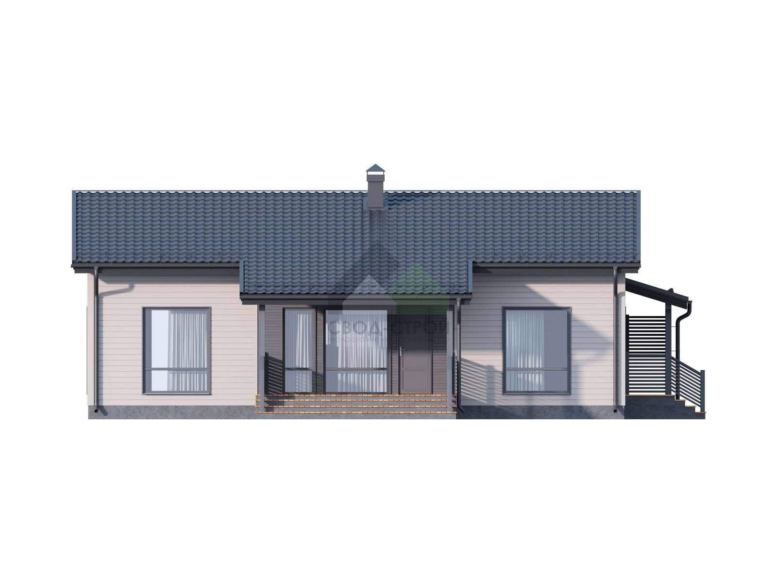 Дом из газобетонных блоков С-150 ГБ «Альта»