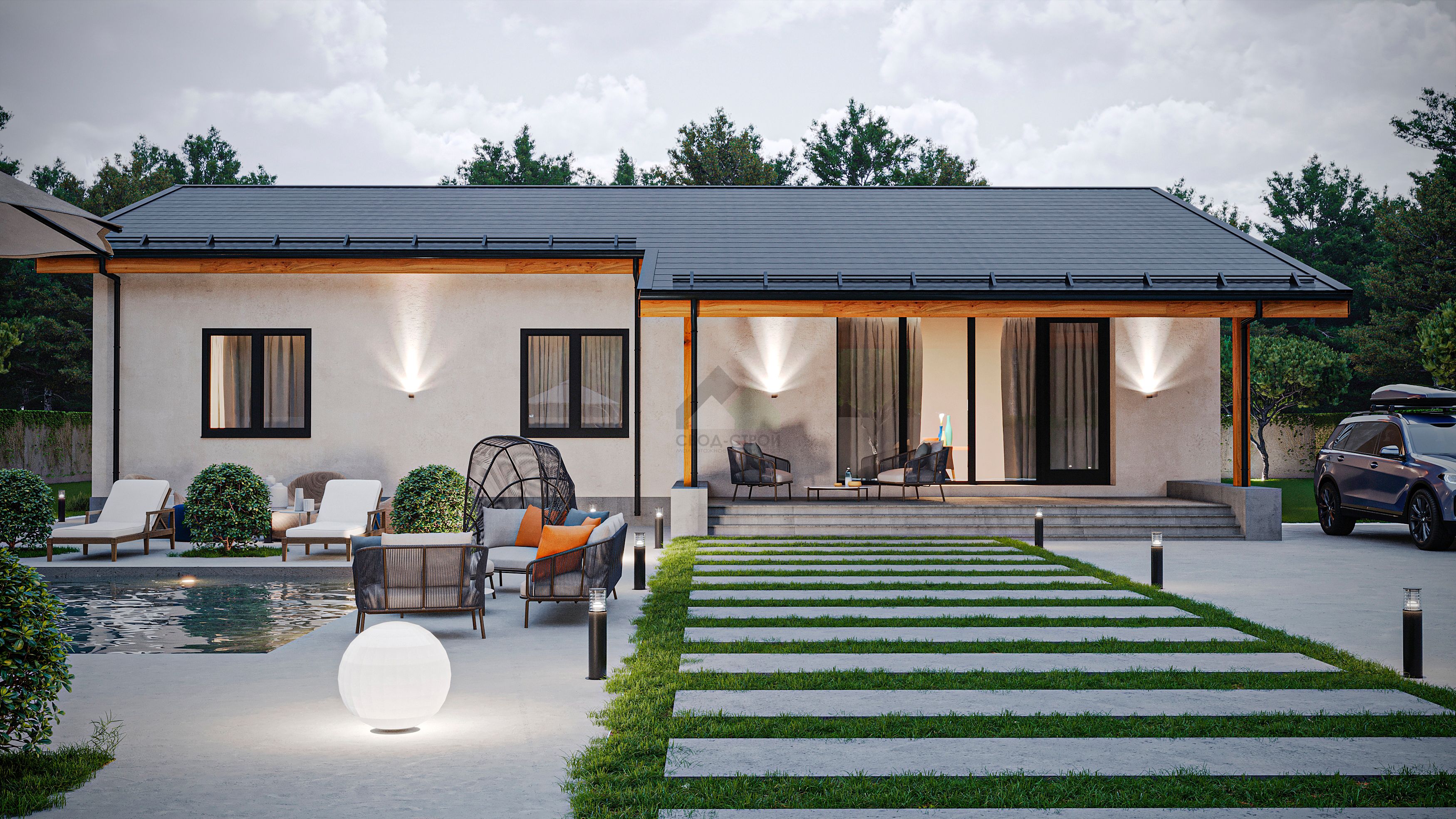 Каркасный дом С-158 КР «Вдохновение»