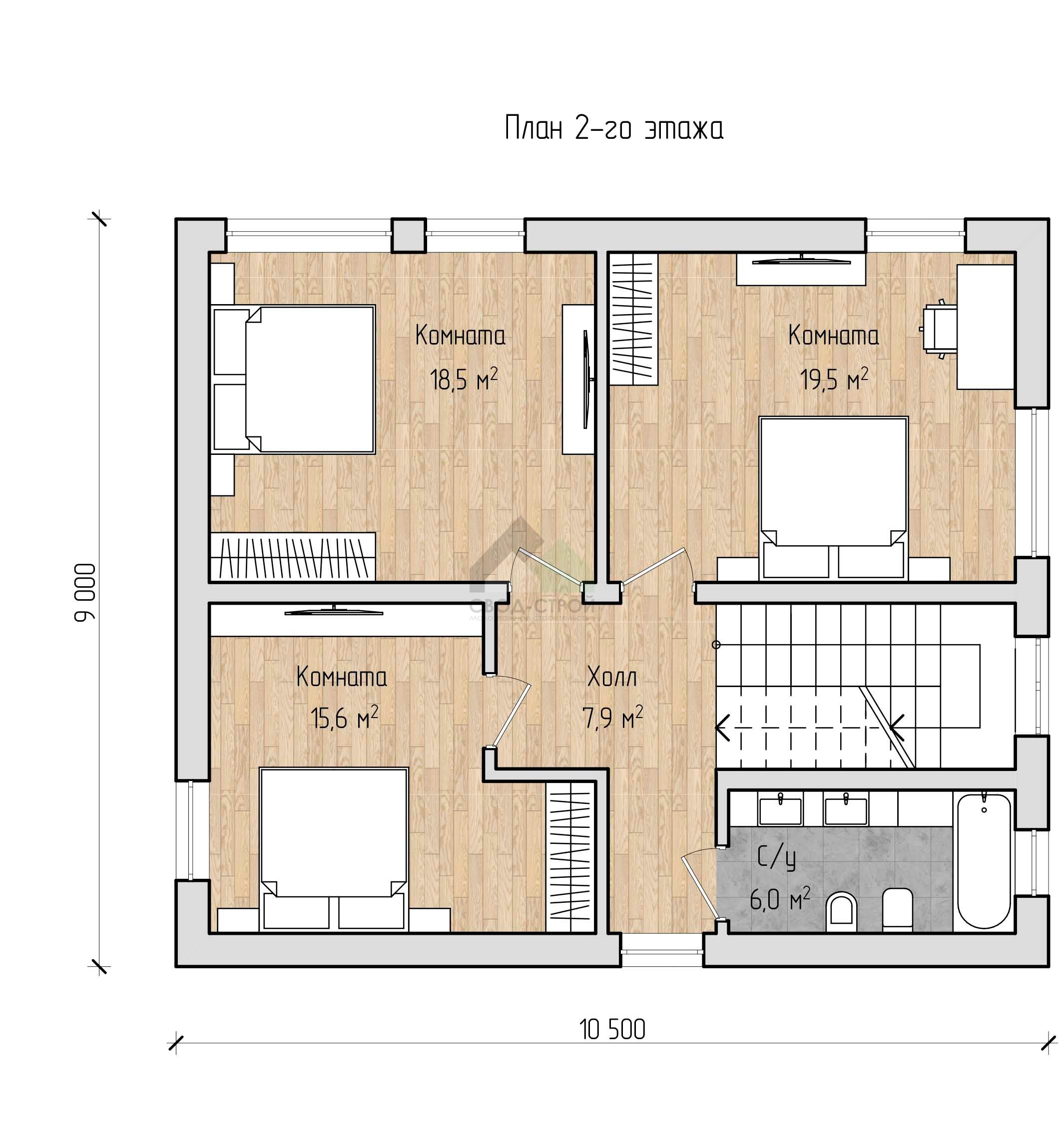 Дом из газобетонных блоков С-218 ГБ «Отдых»