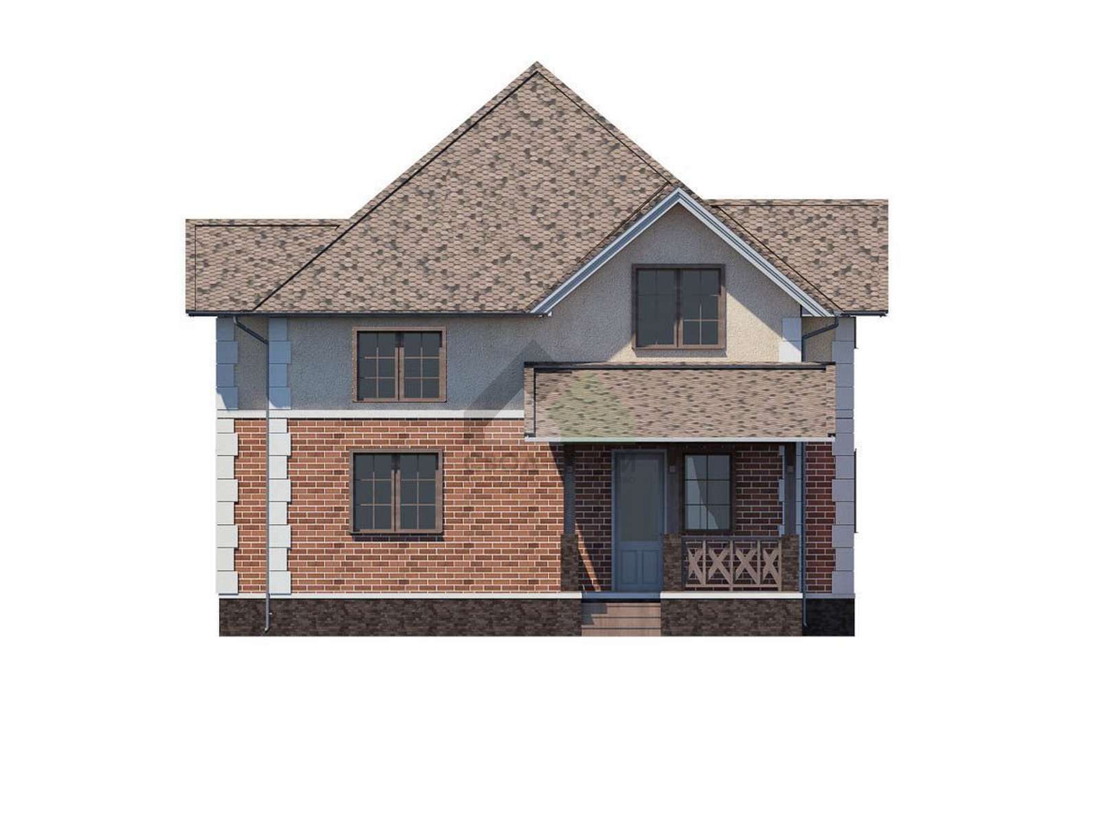 Дом из газобетонных блоков С-221 ГБ «Чехов»