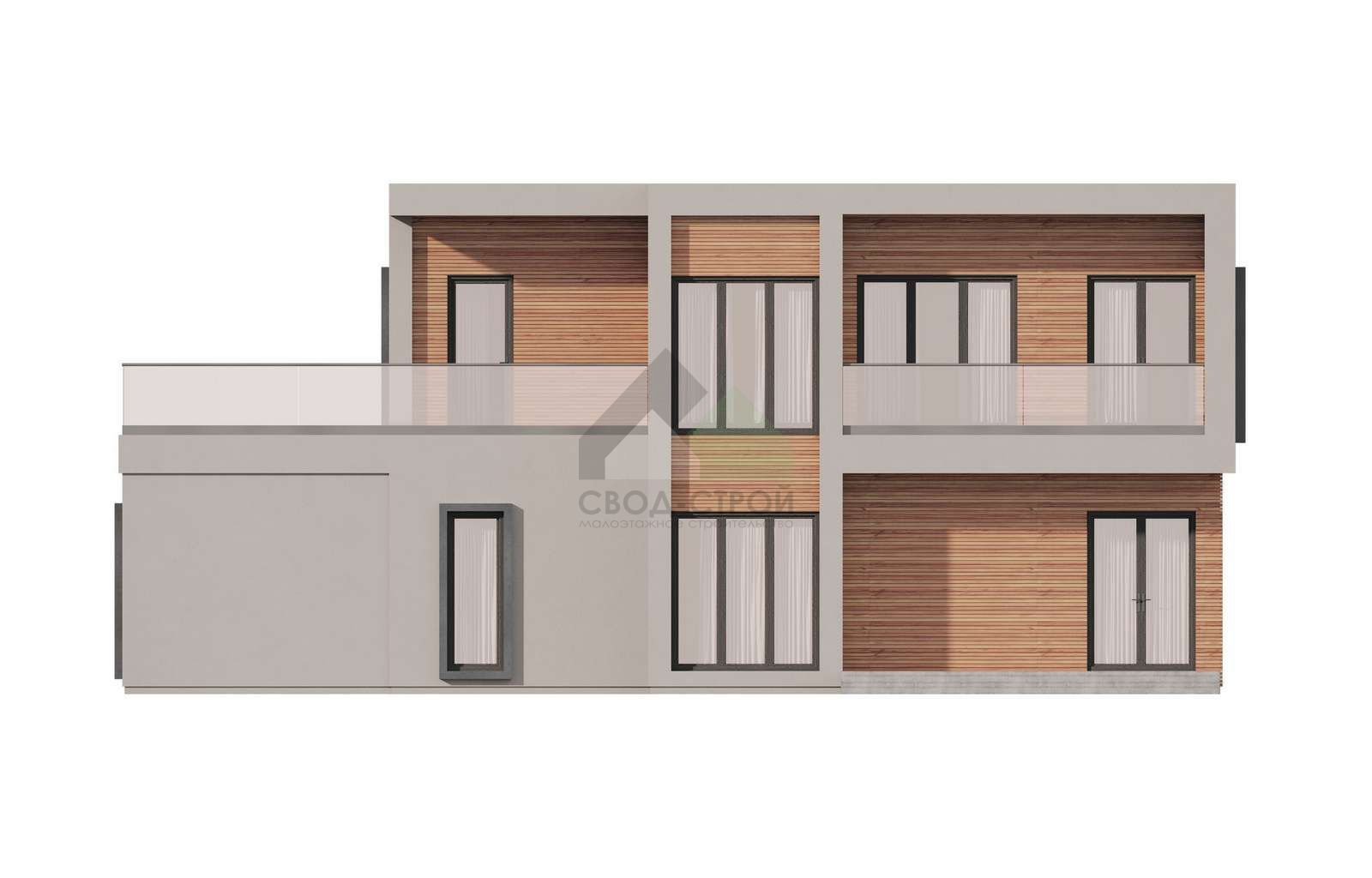 Дом с гаражом С-265 ГБ «High-Tech»