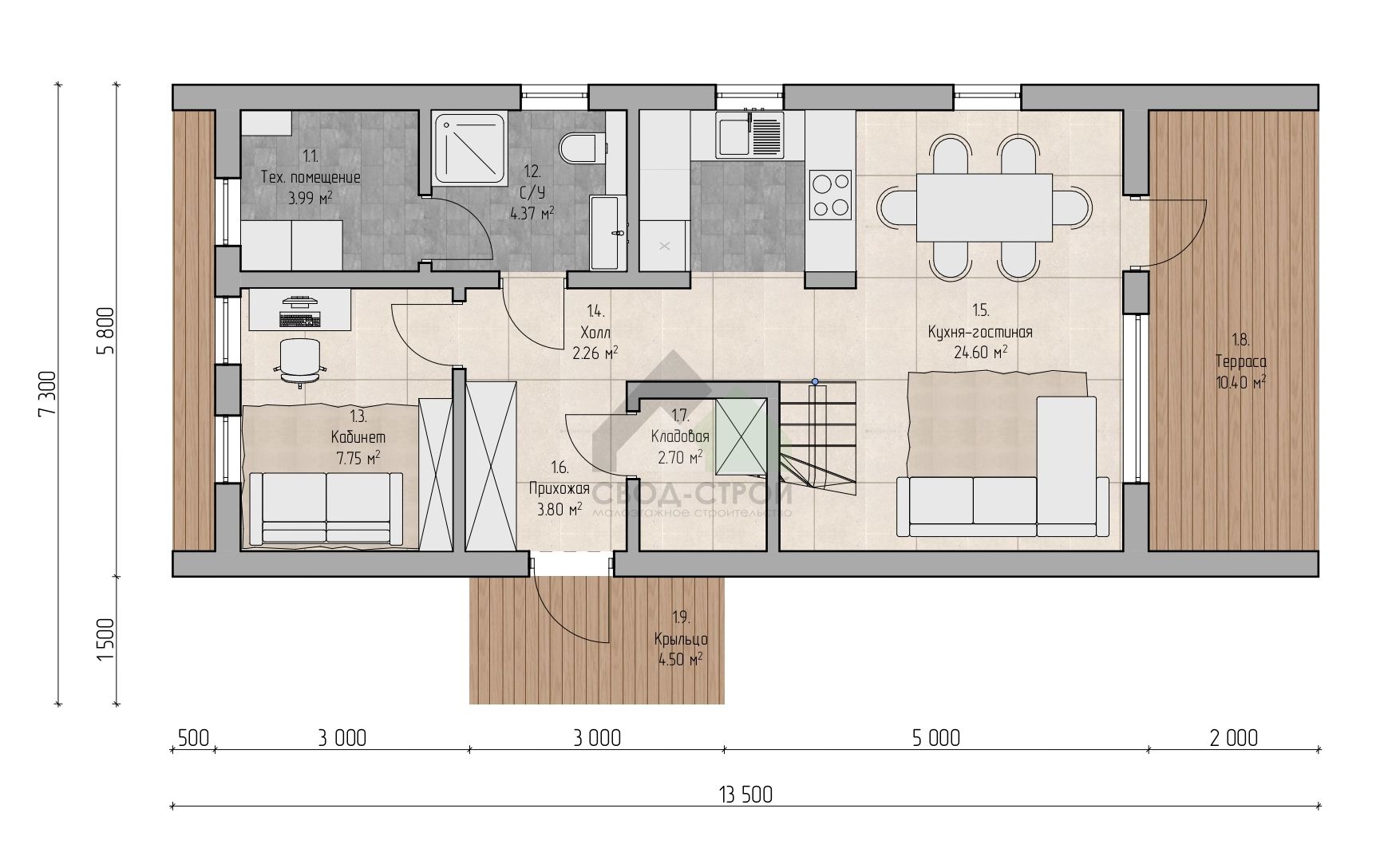 Дом по канадской технологии С-154 КР «Гармония»