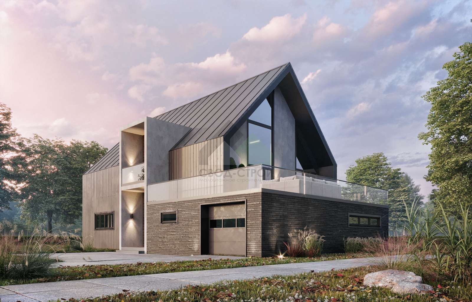 Дом с гаражом С-298 ГБ «Созвездие»