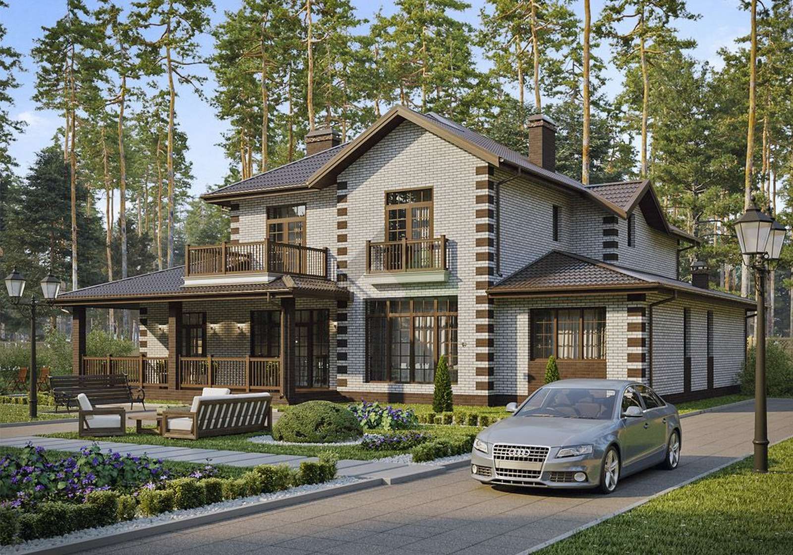 Дом с гаражом С-430 ГБ «Солано»