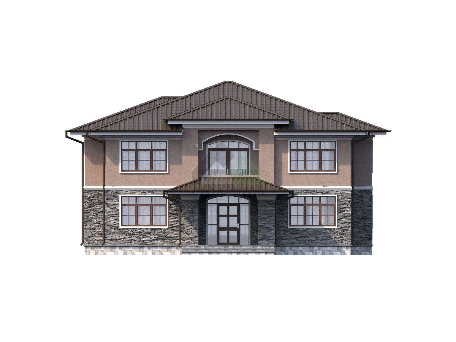 Газобетонный дом с балконом С-327 ГБ «Юпитер»