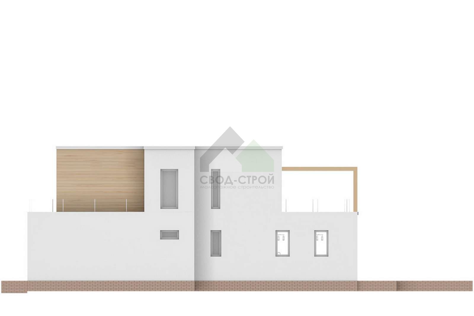 Газобетонный дом с балконом С-265 ГБ «Сидней»