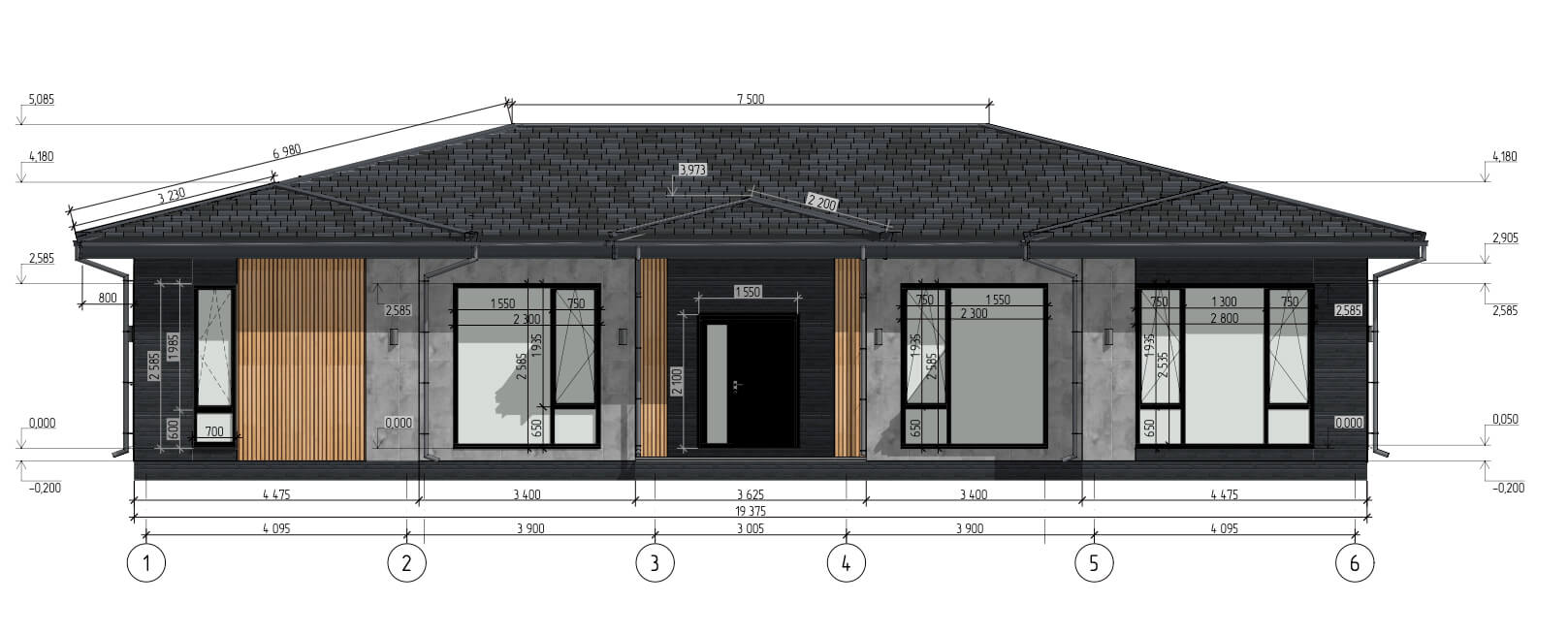 Дом из пеноблоков С-307 ГБ «Астра»