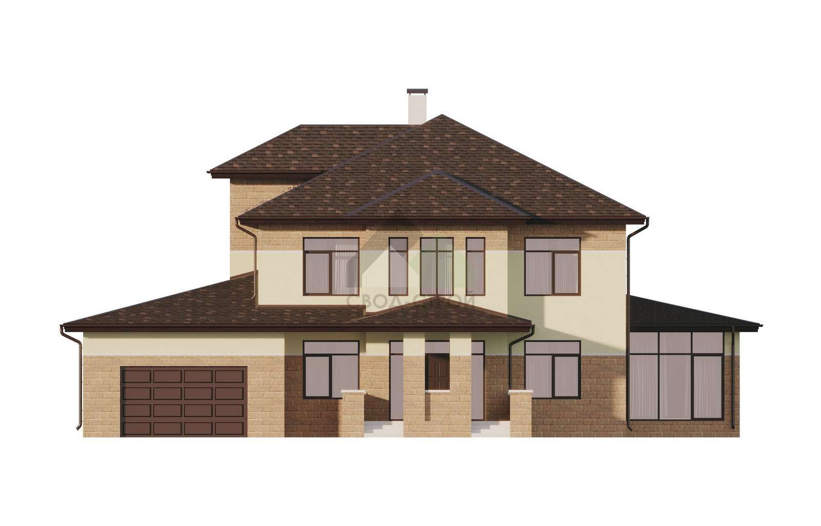 Дом с гаражом С-385 ГБ «Прерий-Райта»