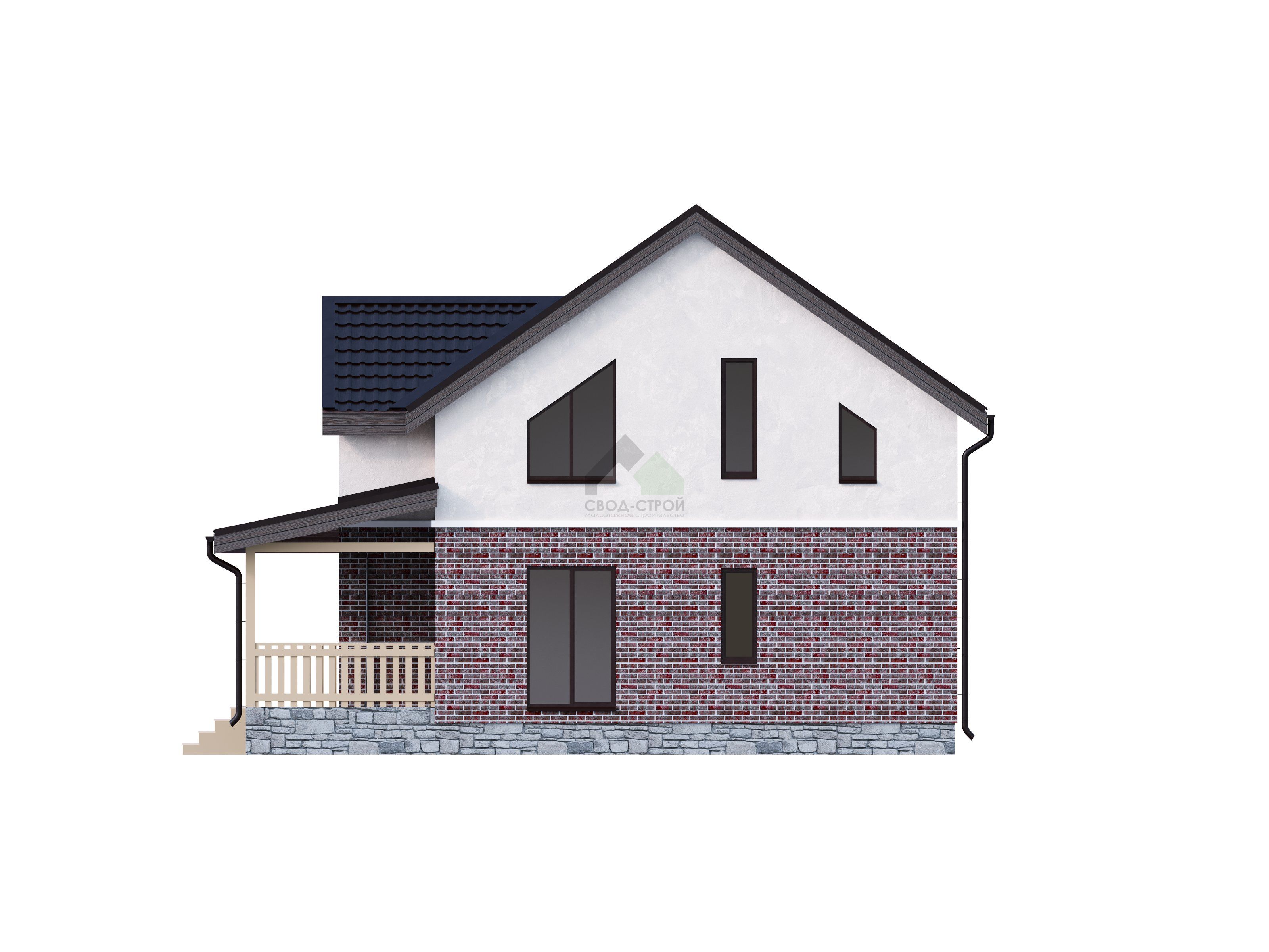 Дом из газобетонных блоков С-248 ГБ «Бета»