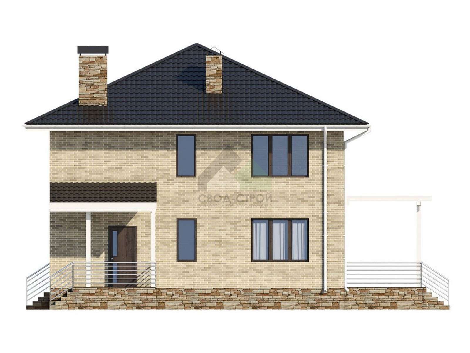 Дом из газобетонных блоков С-233 ГБ «Сибирь»