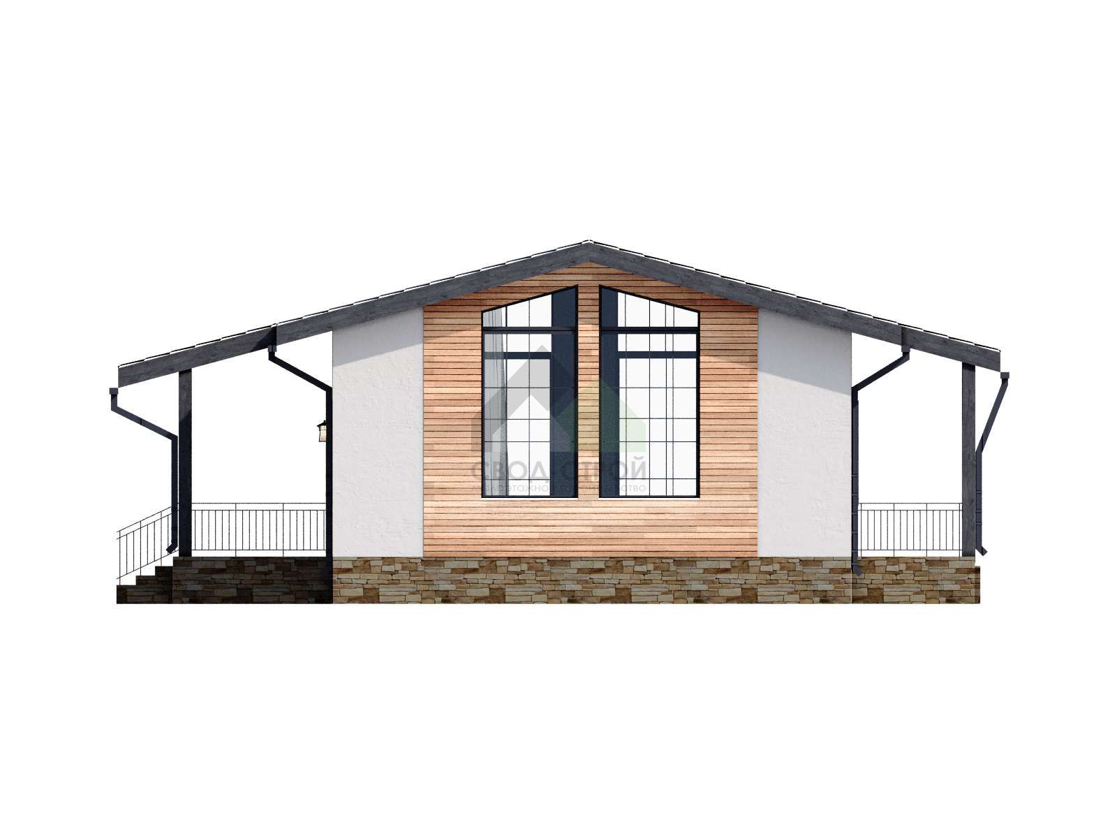 Дом из газобетонных блоков С-135 ГБ «Афродита»