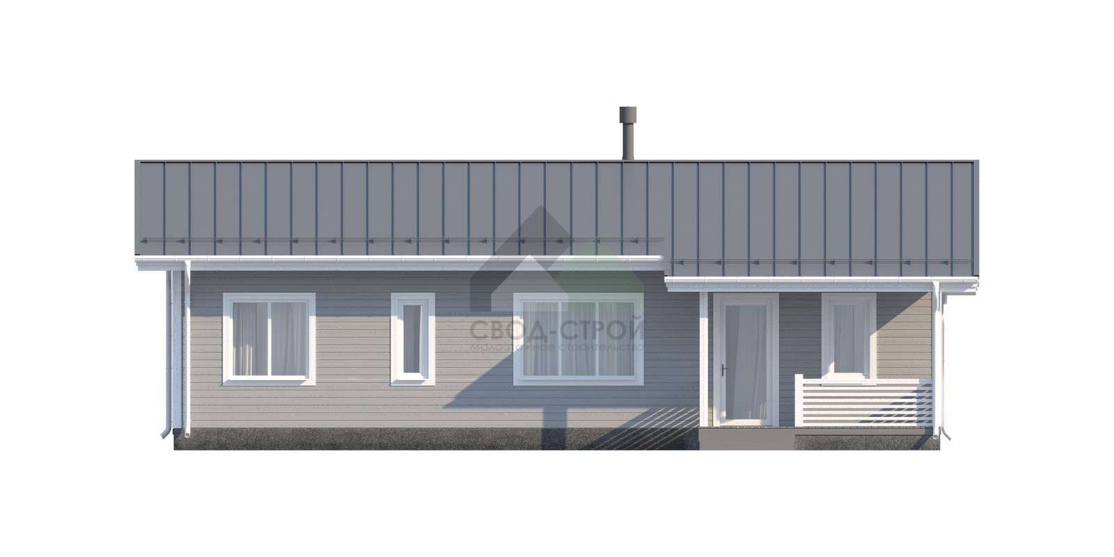 Дом из газобетонных блоков С-143 ГБ «Клевер»