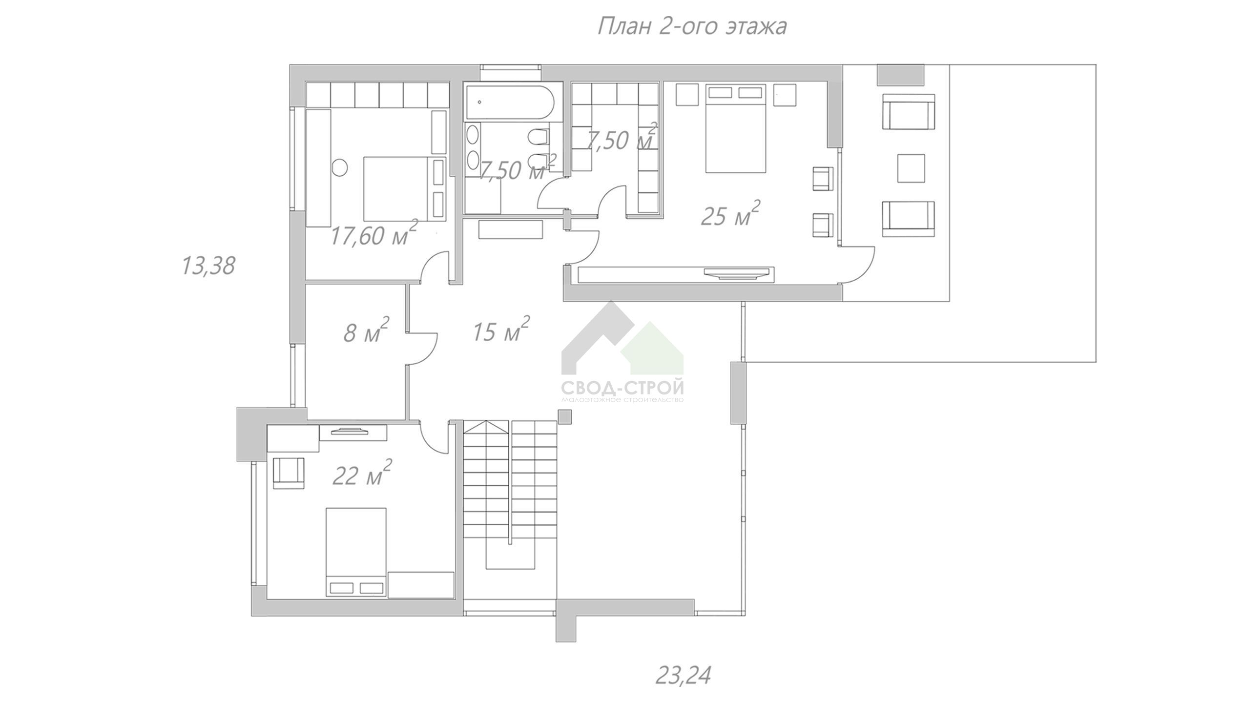 Газобетонный дом с балконом С-402 ГБ «Блеск»