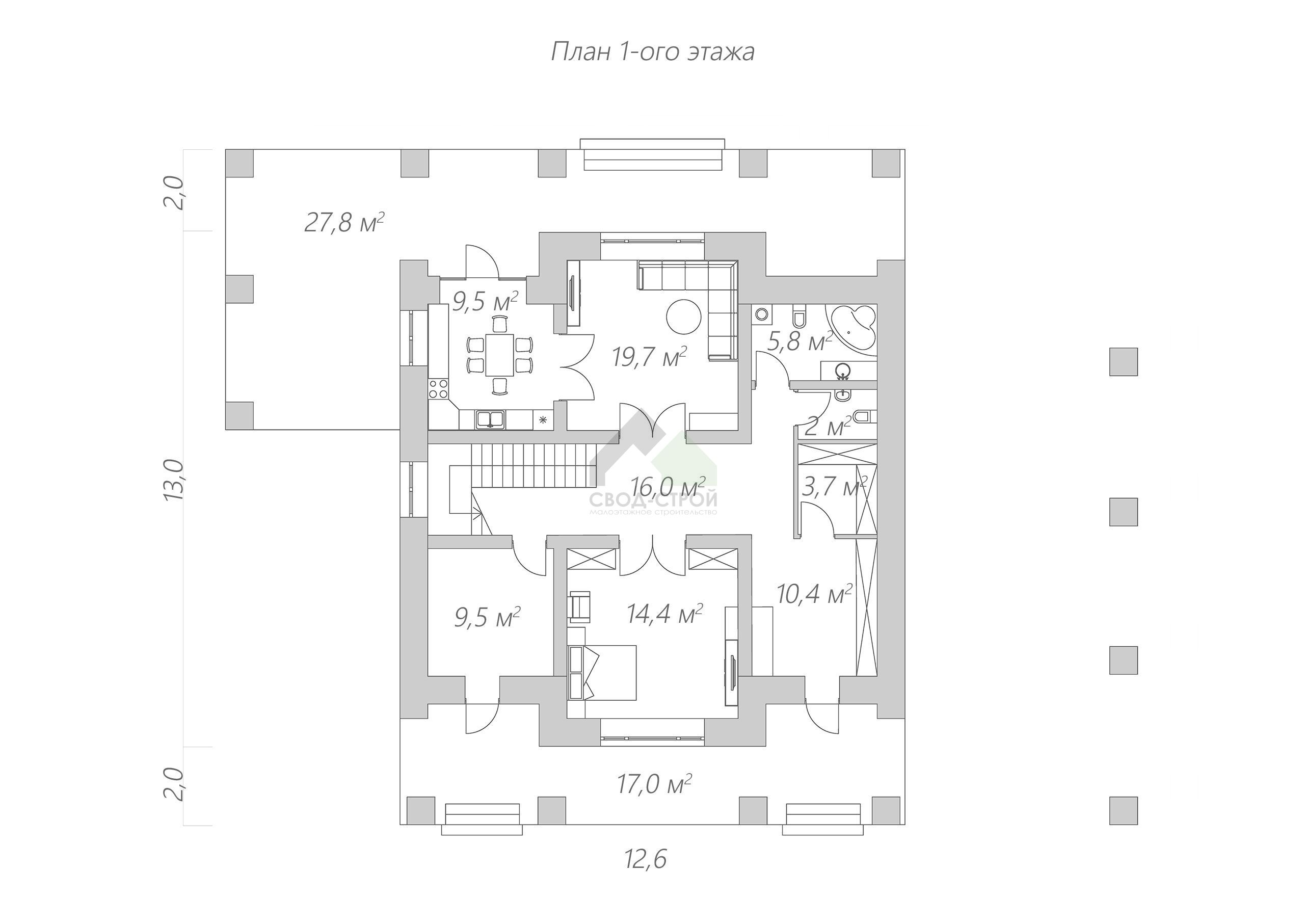 Кирпичный дом С-389 К «Аура»