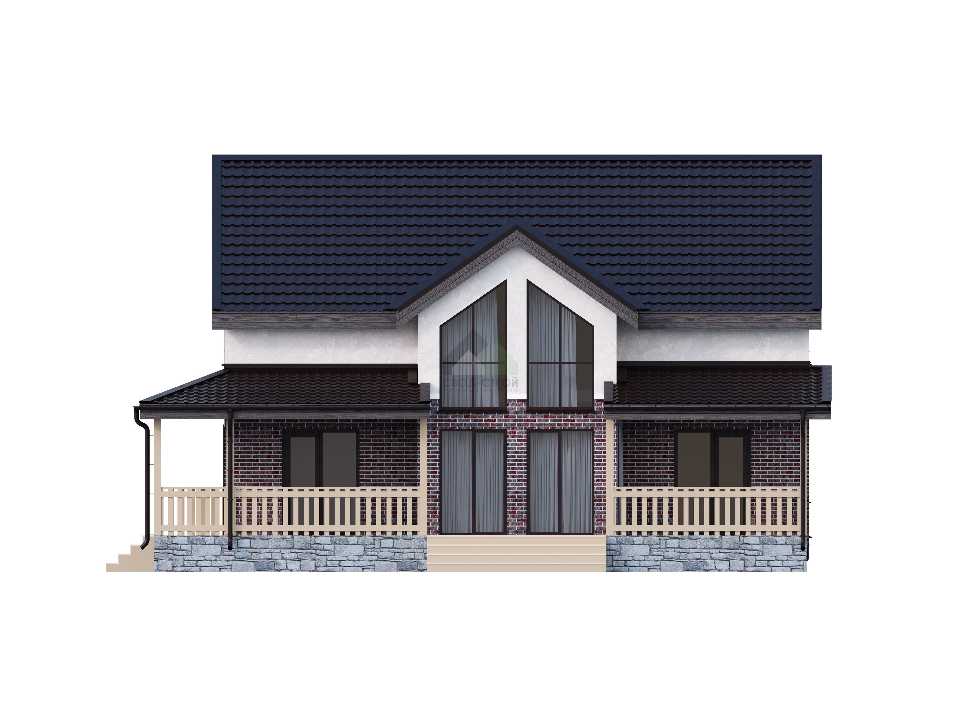 Дом из газобетонных блоков С-248 ГБ «Бета»