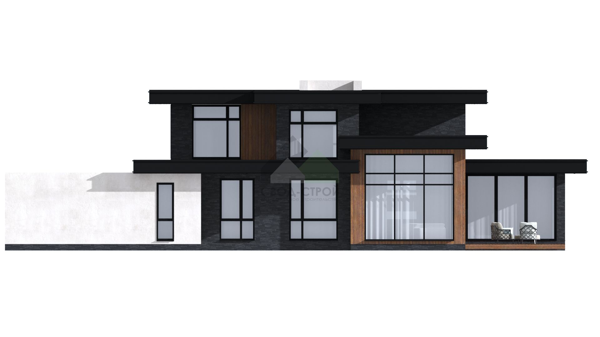 Дом из пеноблоков С-338 ГБ «Достижение»