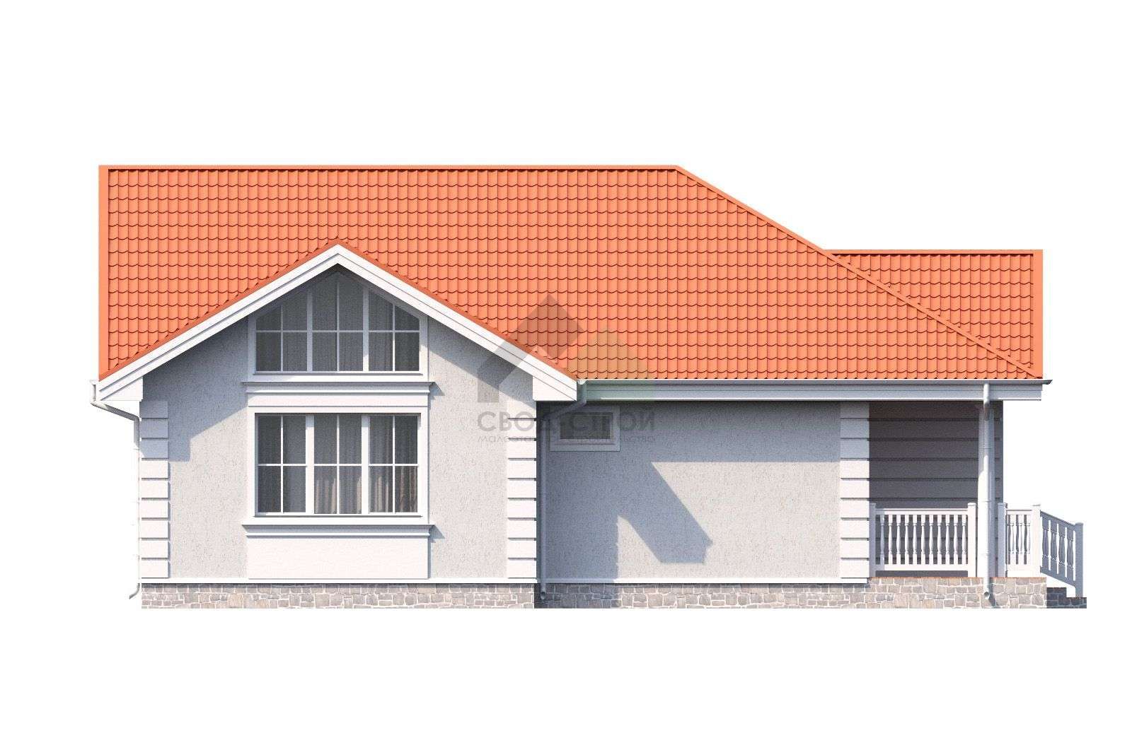 Дом из газобетонных блоков С-141 ГБ «Бельгия»